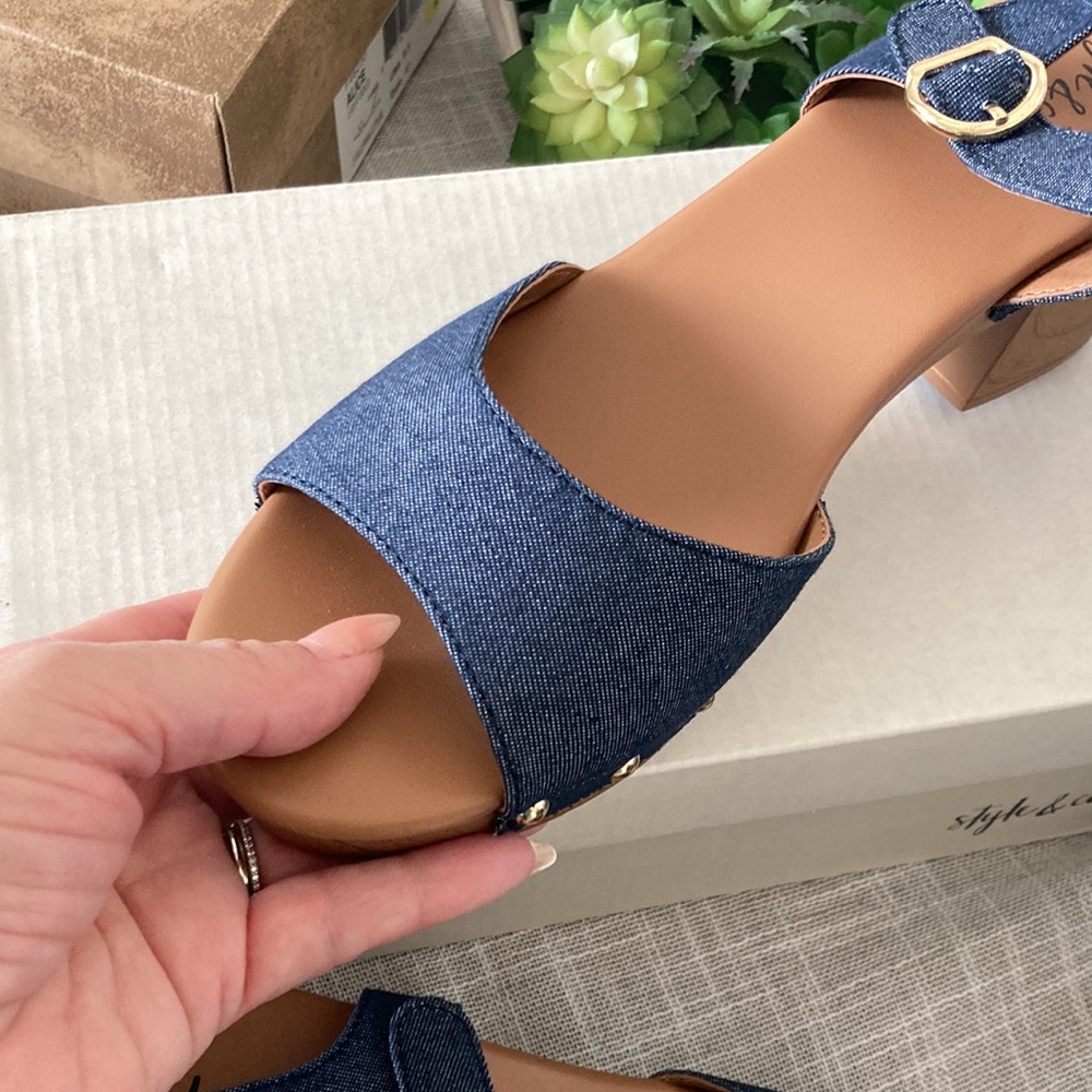 Platform heels NWT denim 10 - Picture 2 of 10